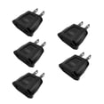 thumbnail image 1 of Toptekits (5 Pack)Travel Charger European Plug Adapter EU to US Plug Power Converter,Socket Plug Adapter Europe EU Euro to US Travel Charger AC Power Converter(Black), 1 of 10