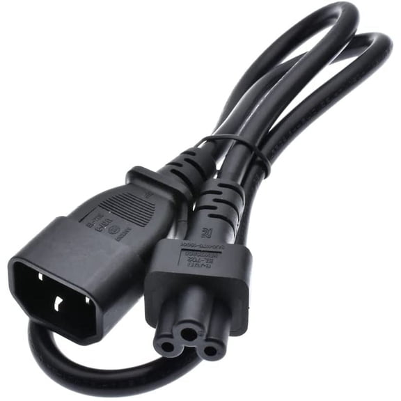 Toptekits C14 to C5 Power Cable,IEC 320 C14 Male to C5 Female Adapter Cable,Universal Power Adapter IEC 320 C14 to C5 Adapter Converter C5 to C14 AC Power Cable (9.8ft/3m)