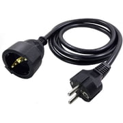 Toptekits CEE7/7 الأوروبية Schuko ذكر إلى أنثى تمديد أسلاك الكهرباء، 16 A 250 V، 6 ft/1.8 m 2-Prong الأوروبية ألمانيا CEE 7/7 M/F تمديد كابل الحبل ل PDU UPS Schuko M/F، 6 ft/1.8 m