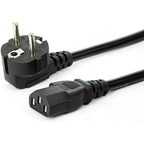 Toptekits EU Europe Schuko to IEC C13 Cable,6ft/1.8m 2-Prong European Power Cord,Standard AC Power Cord, 10A/250V, CEE7/7 to C13, (Schuko CEE7/7 to IEC-60320-C13)