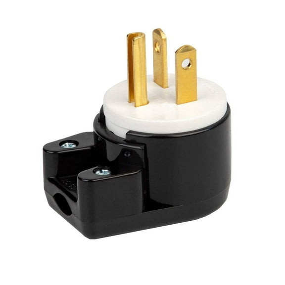 Toptekits NEMA 6-20P Male Angled Plug,Industrial Grade 20A 250V Straight Blade 90 Degree Angled Plug, 60Hz, 2-Pole, 3-Wire, NEMA 6-20P Locking Plug,Generator Plug, UL List (6-20P Angled)