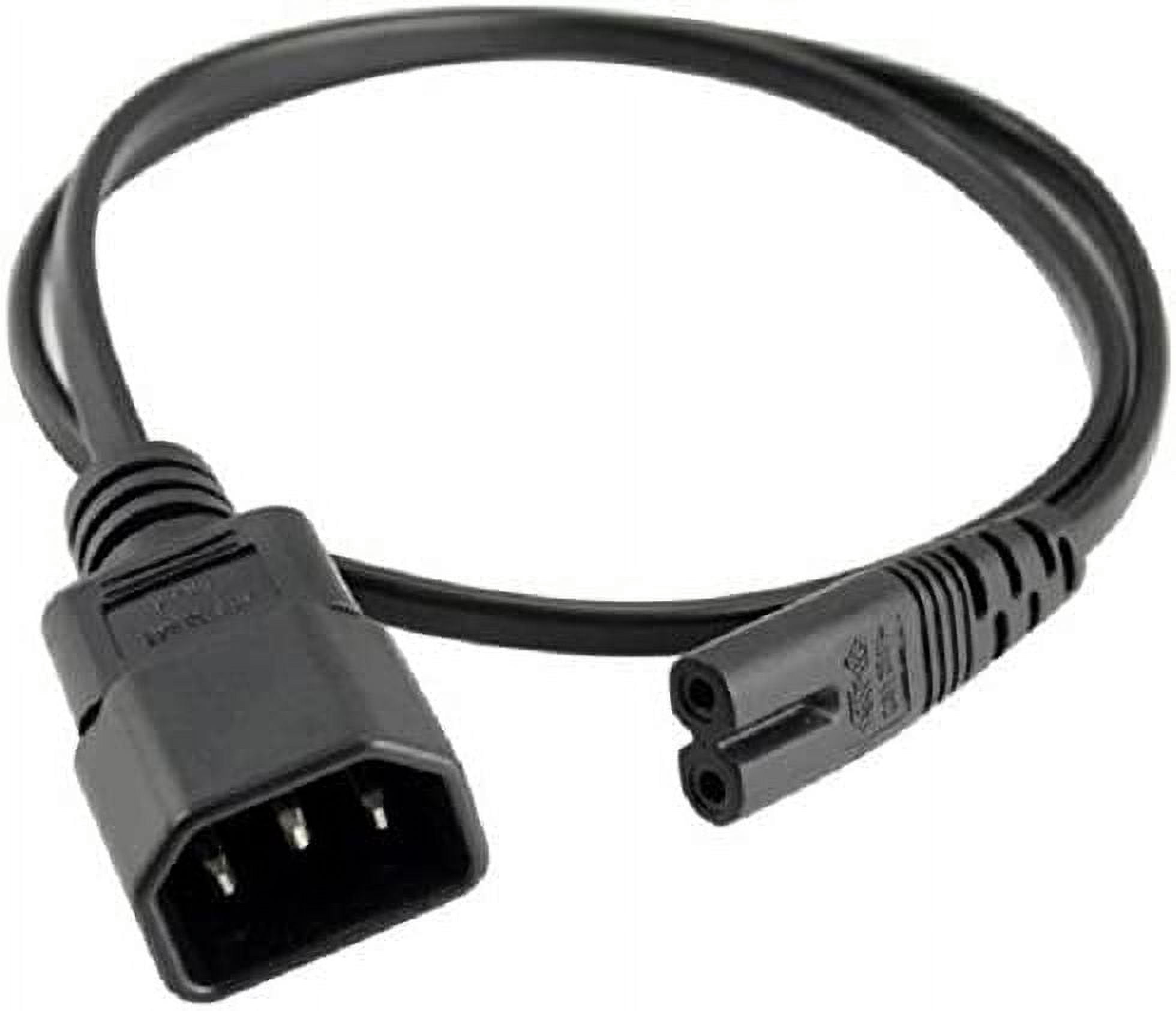 Toptekits Standard Molded IEC 320 C14 to C7 Plug AC Power Plug Adapter ...