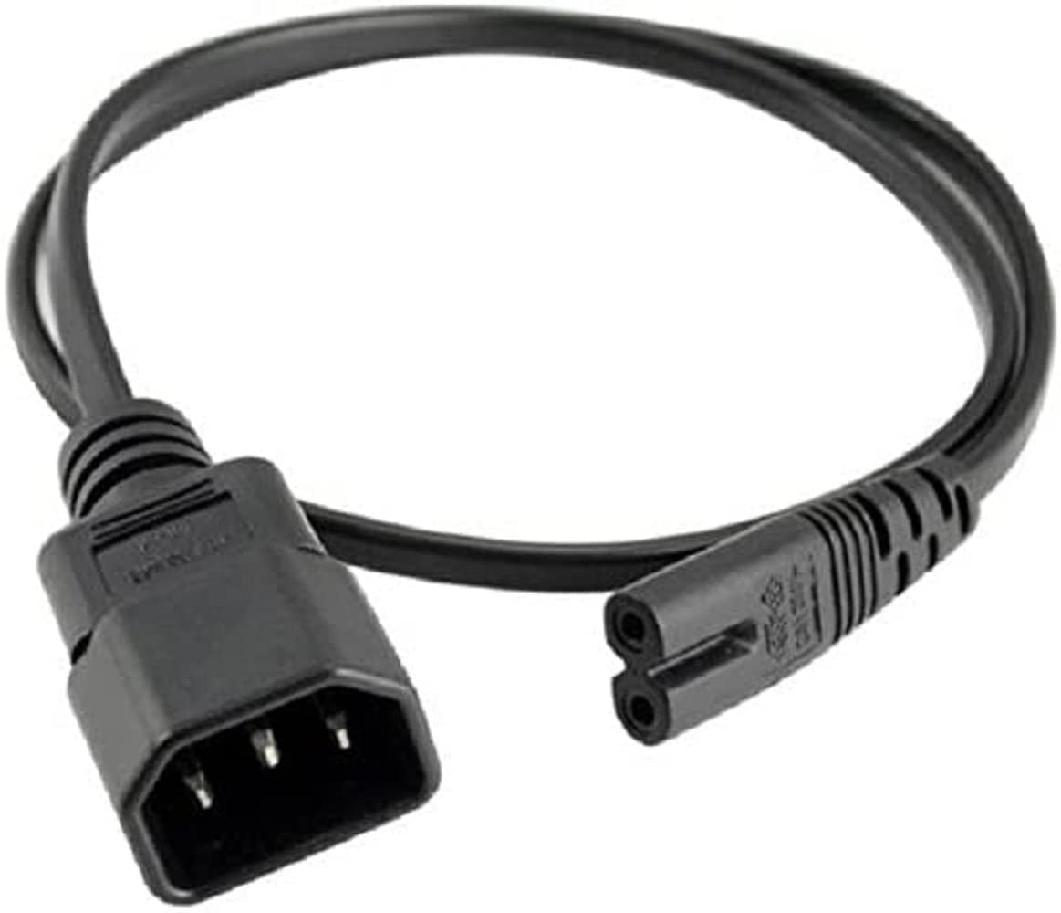 Toptekits Standard Molded IEC 320 C14 to C7 Plug AC Power Plug Adapter ...