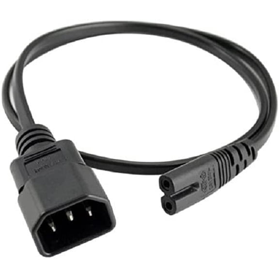 Toptekits Standard Molded IEC 320 C14 to C7 Plug AC Power Plug Adapter Cable PDU UPS, (9.8ft/3m) Standard AC Power Cord, 10A/110V-240V(C14 to C7 Cord