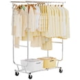 thumbnail image 1 of Heavy Duty Clothes Rack Load 660 LBS , Rolling Garment Rack, clothing Racks for Hanging Clothes, Metal Garment Rack with Wheels, 1 of 13