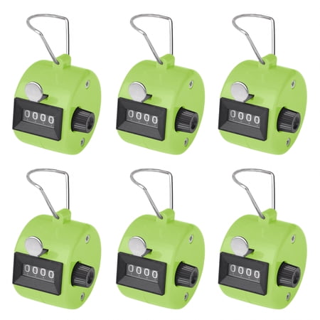 TOPTIE 12 PCS Tally Counters, Plastic Number Clicker Counters, 4 Digit Pitch Counters for Golf, Coaching, Knitting - Green