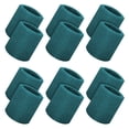 thumbnail image 1 of Toptie 12 Pcs Wrist Sweatbands, Cotton Terry Cloth Sports Wristbands for Working Out Basketball Football-Dark Teal, 1 of 7