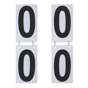 Toptie 2 Sets Tennis Score Keeper Visible 0-9 Double Sides Flip Scoreboard Numbers-Black Card-2.5 x 5 Inch