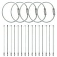 thumbnail image 1 of Toptie 20Pcs Key Chain Stainless Steel Wire Key Ring, 6-Inch Silver Cable Dog Tag Ring Luggage Tag Loops, 1 of 7