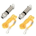 thumbnail image 1 of TOPTIE 2 PCS Whistles with Lanyard, Silver Sports Referee Whistle for Lifeguard, Emergency-Silver, 1 of 6