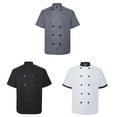 thumbnail image 1 of Toptie 3 Pack Men & Women Short Sleeve Chef Coat Jacket-SET5-XL, 1 of 5