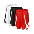 thumbnail image 1 of Toptie 3 Pack Men's Pajama Jogger Lounge Jersey Shorts, Flag football Shorts No Pockets, MMA Pro Shorts-3 Pack Black/Red/White-XL, 1 of 9