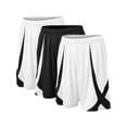 thumbnail image 1 of Toptie 3 Pack Men's Pajama Jogger Lounge Jersey Shorts, Flag football Shorts No Pockets, MMA Pro Shorts-3 Pack Black/White/White-XL, 1 of 9