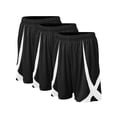 thumbnail image 1 of Toptie 3 Pack Men's Pajama Jogger Lounge Jersey Shorts, Flag football Shorts No Pockets, MMA Pro Shorts-3 Pack Black-XL, 1 of 9