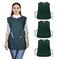 thumbnail image 1 of Toptie 3 Pack Unisex Cobbler Apron, Art Smock Working Uniform with 2 Deep Pockets, 28"L x 22"W-Dark Green, 1 of 8