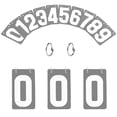 thumbnail image 1 of Toptie 4 Sets PVC Number Cards, Plastic Portable 0-9 Flip Scorekeeper, 3-1/8" x 5-1/2"-Grey, 1 of 8