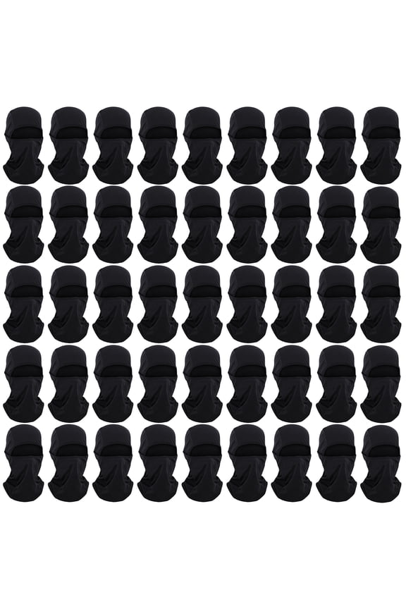 45 Pack Black Balaclava Ourdoor UV Sun Protection Hood Mesh Cooling Adjustable Balaclava for Men Women-45 Pcs Black