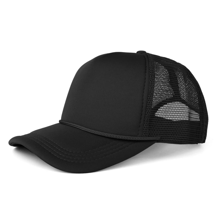 Toptie 5 Panel Trucker Hat Mesh Back Snapback Hat with Braid for