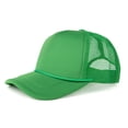 thumbnail image 1 of Toptie 5 Panel Trucker Hat Mesh Back Snapback Hat with Braid for Men & Women-Kelly Green, 1 of 8