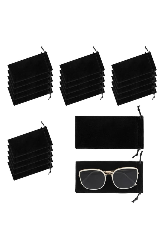 50 Pcs Velvet Gift Bags for Sunglasses Cell Phone, Microfiber Storage Pouch with Drawstring