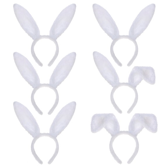 Toptie 6 PCS Easter Bunny Ears Headbands for Adults & Kids, Rabbit Ear Hair Band, Dress Up Costume Accessory