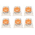 thumbnail image 1 of Toptie 6 PCS Halloween Large Gift Bags 14-1/4 x 19 Inches, Canvas Fabric Sacks with Drawstrings for Halloween Decorations, 1 of 1
