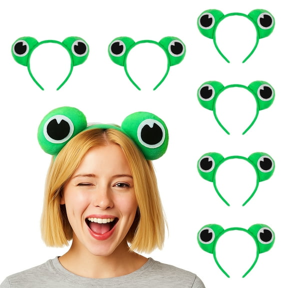 TOPTIE 6 Pcs Frog Animals Ears Headband, Decorations for Adult & Kid, Costume Hair Hoop