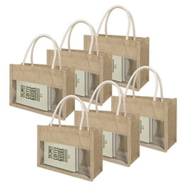 Birkin Bag 16 Pack Jute Tote Gift Bags Natural Jute Grocery