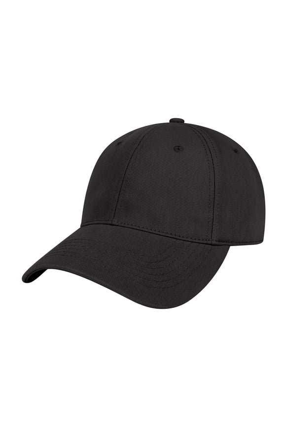 6 Panel Low Profile Dad Hat Unstructured Soft Crown 100% Cotton Baseball Cap-Black