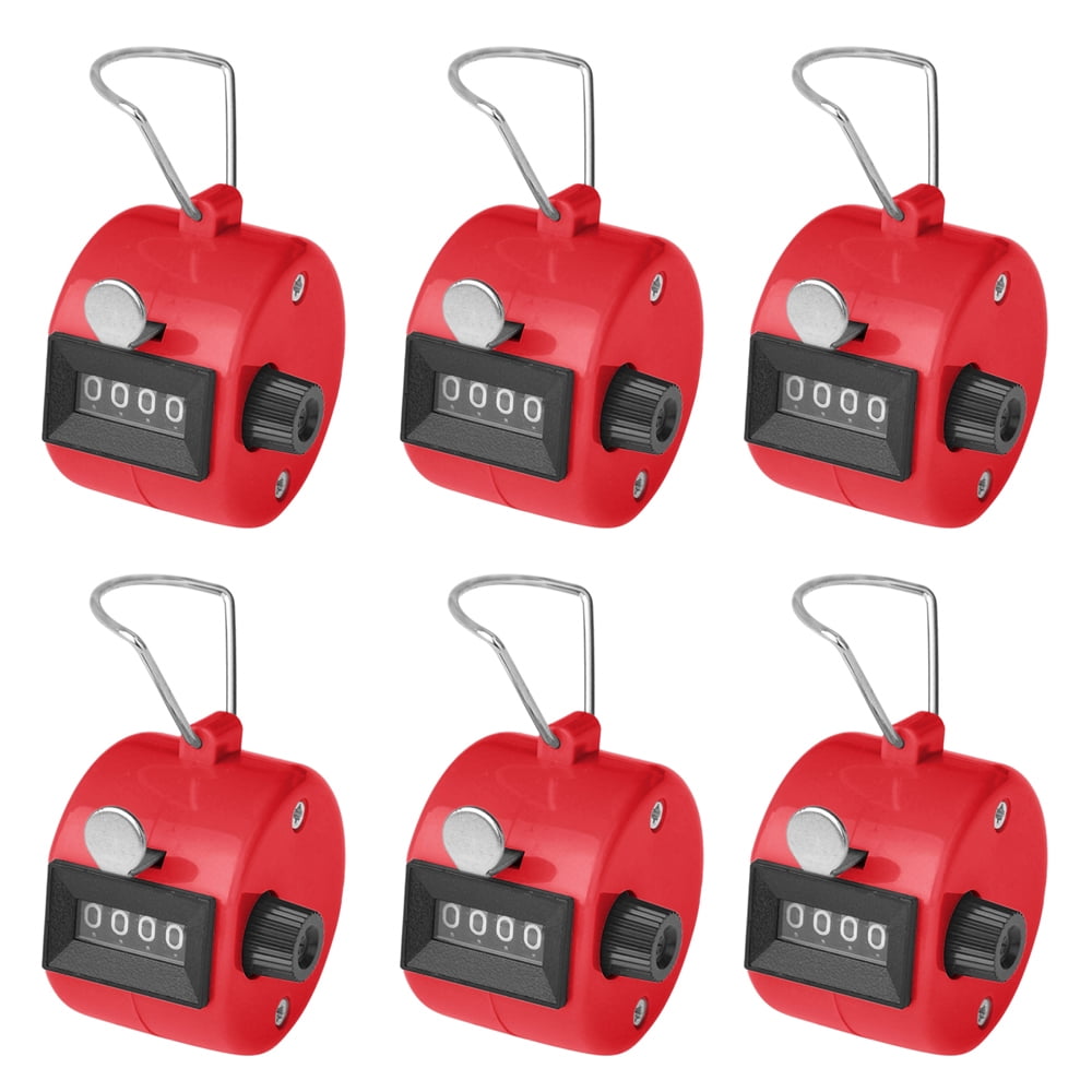 Toptie 6 Pcs Handheld Tally Counters, 4-Digit Mechanical Hand Counter ...