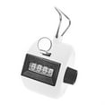 thumbnail image 1 of Toptie ABS Hand Tally Counter, 4-Digit Mechanical Golf Clicker Counter Handheld, Lap Number Counter - White, 1 of 6
