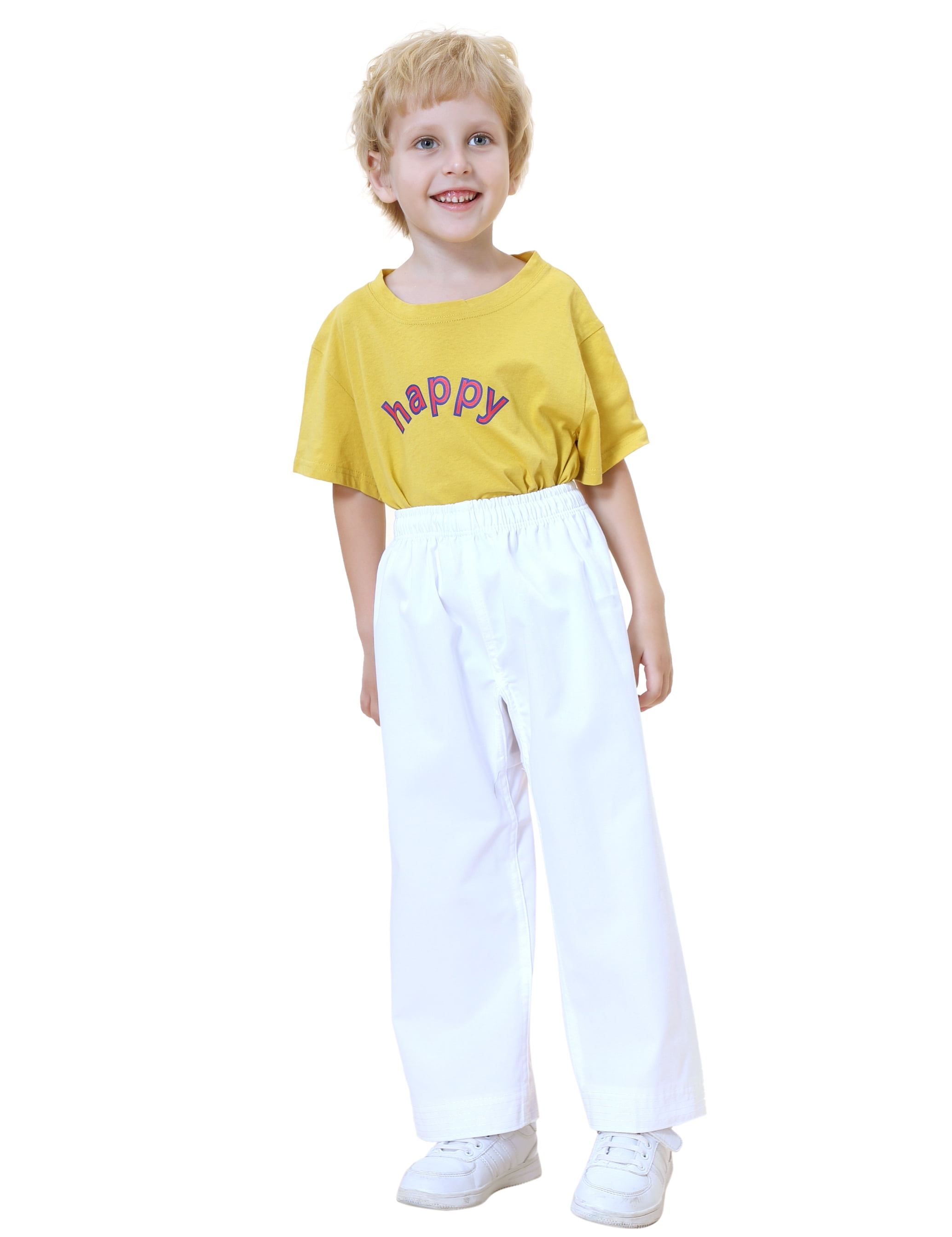 TOPTIE Adult Kids Karate Pants Martial Arts Pants Student