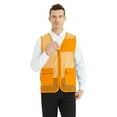 thumbnail image 1 of Toptie Adult Mesh Vest Zipper Supermarket Team Volunteer Uniform Vest - Orange, 1 of 7
