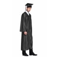 thumbnail image 1 of Toptie Adult Unisex Zip Closure High School Academic Graduation Long Sleeve Robe & Cap Set, Black, 1 of 6