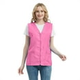 thumbnail image 1 of TOPTIE Adult Volunteer Activity Vest Supermarket Uniform Vests Clerk Workwear-Pink-XXL, 1 of 9