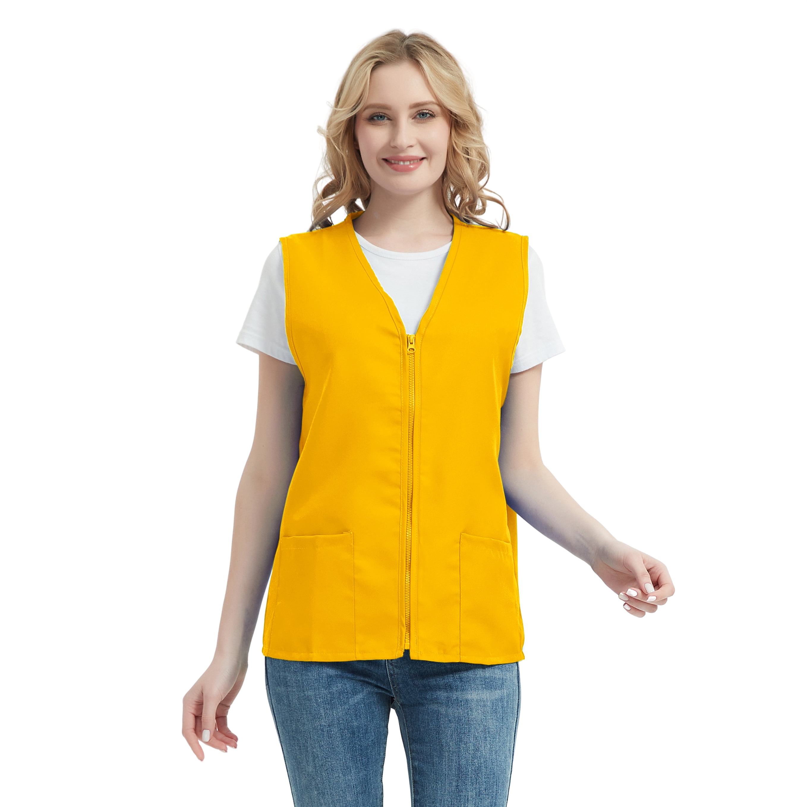 Ladies yellow shop vest