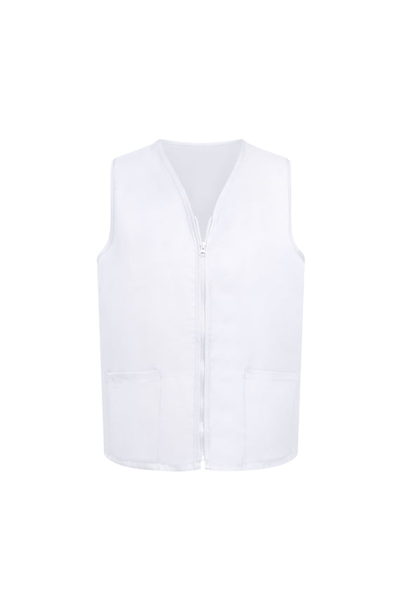Adult Volunteer Work Vest Event Supermarket Apron Vests - White