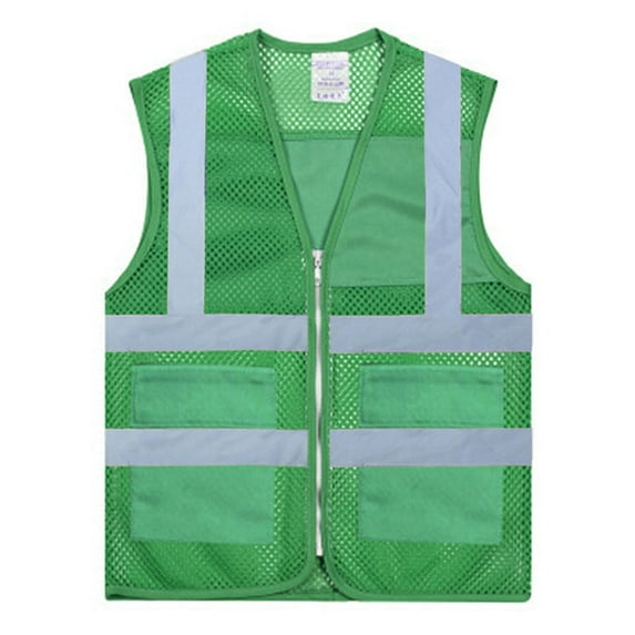 Toptie Asian Slim Fit High Visibility Mesh Safety Vest with Pockets, Multiple Color for Team Activity