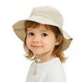 thumbnail image 1 of Toptie Baby Kids Toddler Girls Boys Bucket UV Sun Protection Hat with Adjustable Drawstring & Chin Strap-Beige-M, 1 of 8