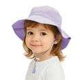 thumbnail image 1 of Toptie Baby Kids Toddler Girls Boys Bucket UV Sun Protection Hat with Adjustable Drawstring & Chin Strap-Purple-S, 1 of 8