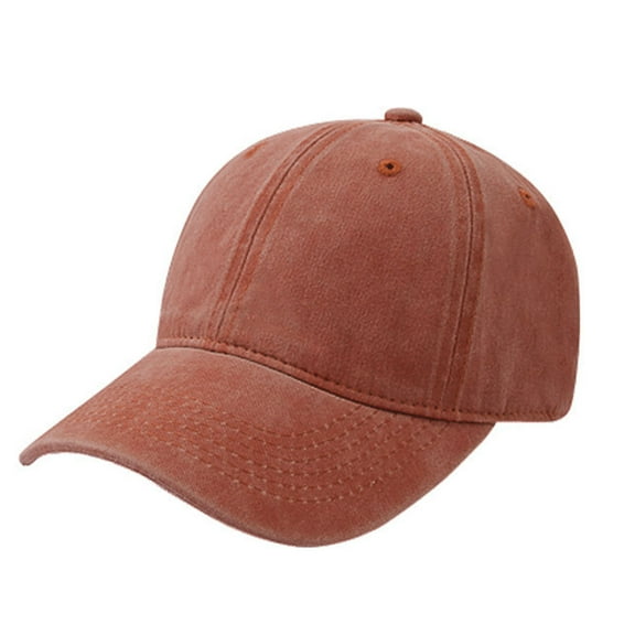 Toptie Baseball Cap Washed Cotton Unisex Adjustable Vintage Low Profile Dad Hat Wholesale-Orange