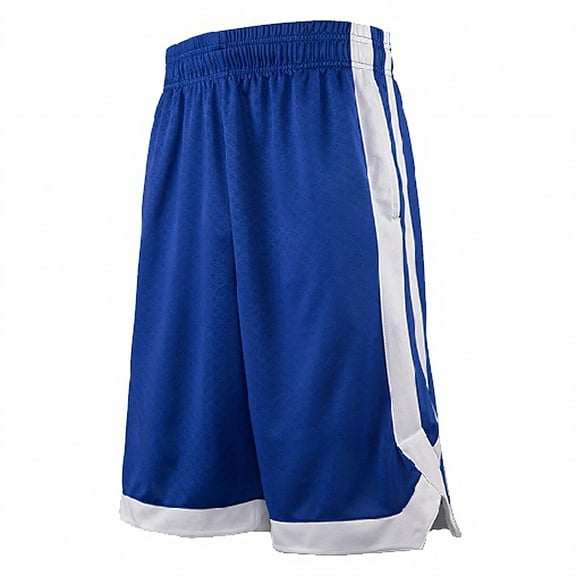Toptie Big Boys Youth Soccer Short, 8 Inches Running Shorts with Pockets-Blue/White-XS/ 6