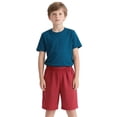 thumbnail image 1 of Toptie Big Boys Youth Soccer Short, 8 Inches Running Shorts with Pockets-Red-XL/ 18-20, 1 of 7