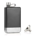 thumbnail image 1 of Toptie Black Flask for men, 8 OZ Hiking Camping Drinking Flask for Liquor, Whiskey Hip Flask, 1 of 1