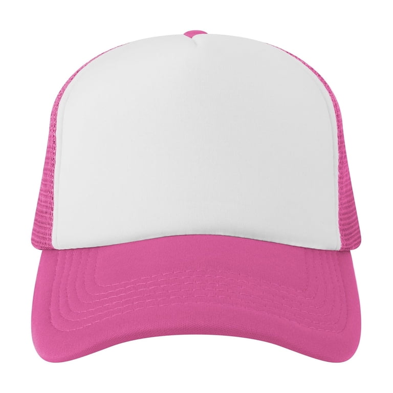 TOPTIE Blank 5 Panel Trucker Hat Foam Front Mesh Back 2 Tone  display picture 3