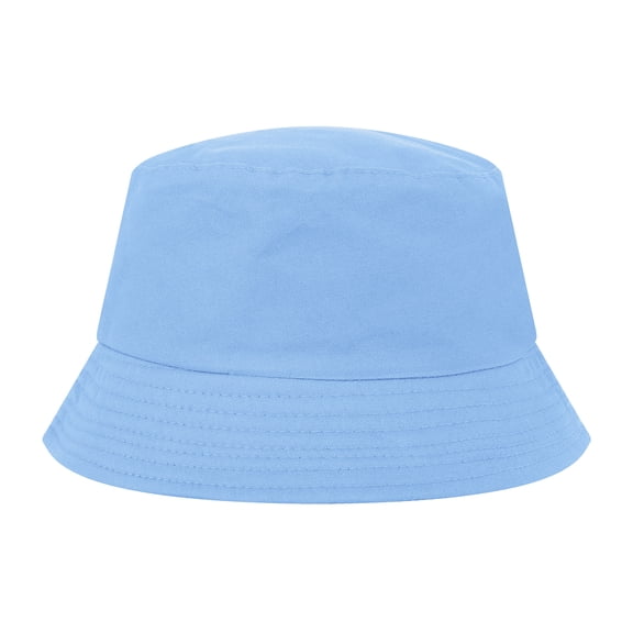 Toptie Blank Cotton Bucket Hat Fishing Hunting Hat Unisex Summer Outdoor Cap-Sky Blue