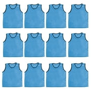 Toptie Blank Scrimmage Team Practice Pinnies Mesh Jerseys Vests Pinnies (12-Pack)