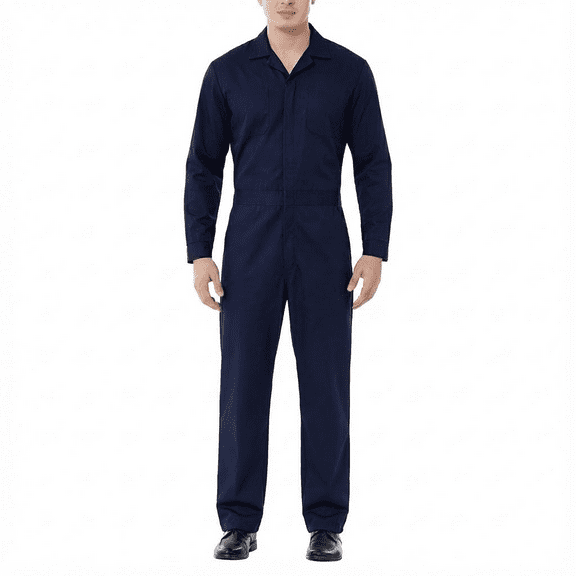TOPTIE Blended Long Sleeve Coverall for Men, Navy Coverall Regular Length