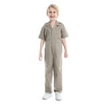 thumbnail image 1 of Toptie Boy's Coverall Child's Mechanic Halloween Costume Jumpsuit Short Sleeve-Khaki-7/8Y, 1 of 7