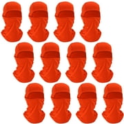 Toptie Breathable Balaclava, Mesh Cooling Full Cover Balaclava for Men Women Cycling Motorcycle Helmet Liner-12 Pcs Orange